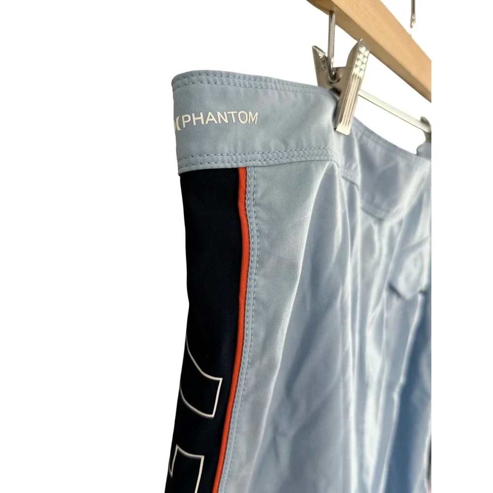 Hurley Phantom Board Shorts Size 36 Baby Blue Swim Trunks EUC